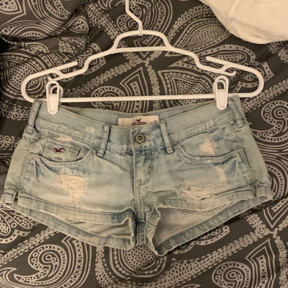 (Rare) hollister 100%cotton super lowrise denim shorts